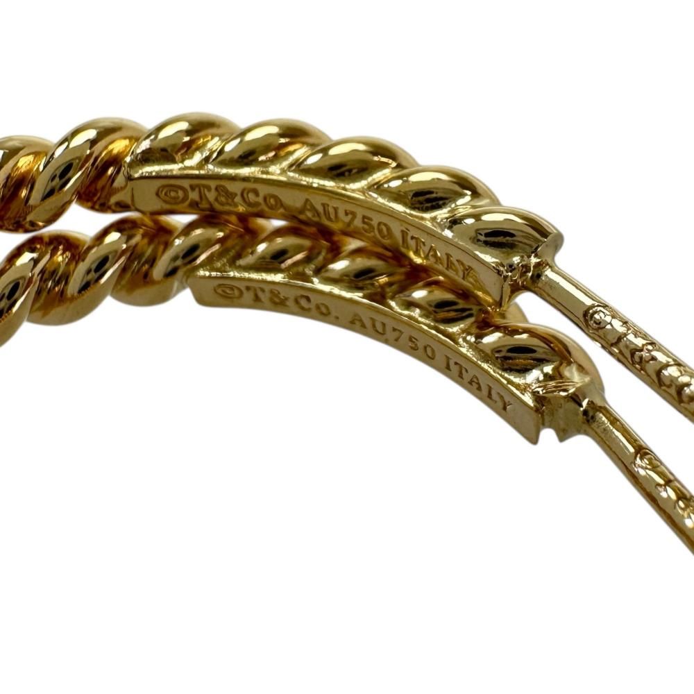 【希少】美品！Tiffany ツイスト フープ ピアス YG 18金 k18 TIFFANY&Co./ティファニー】ツイスト フープ ピアス K18YGイエロー