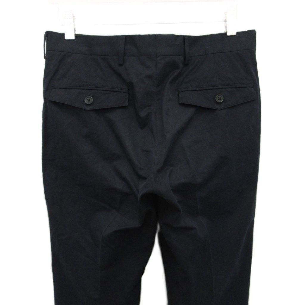 プラダ PRADA パンツ スラックス ストレート 紺 ネイビー 44 □IBO90