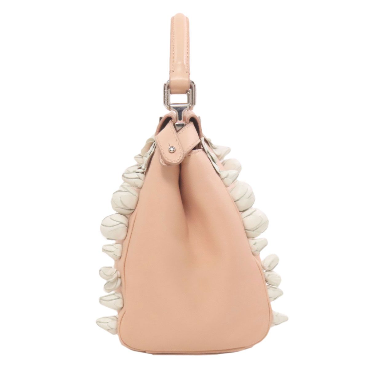 FENDI フェンディ ピーカブーミニ フラワー 2WAY ハンドバッグ カーフ 