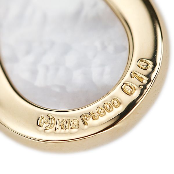 タサキ 田崎真珠 マベパール ペンダントトップ ダイヤモンド K18