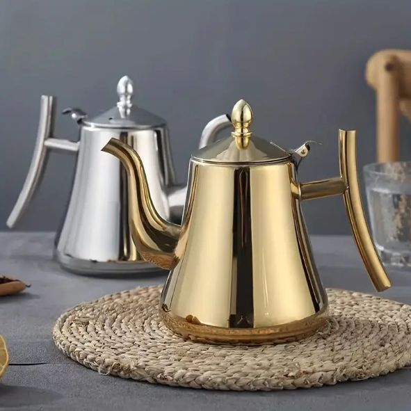 R+ ステンレス製コーヒーポット ゴールド カフェメタル＆コーヒーポット（1-2cup）