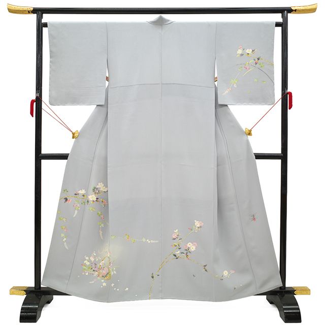 新古品】 訪問着 着物 未使用 フォーマル 正絹 加賀友禅 百貫石峰 作