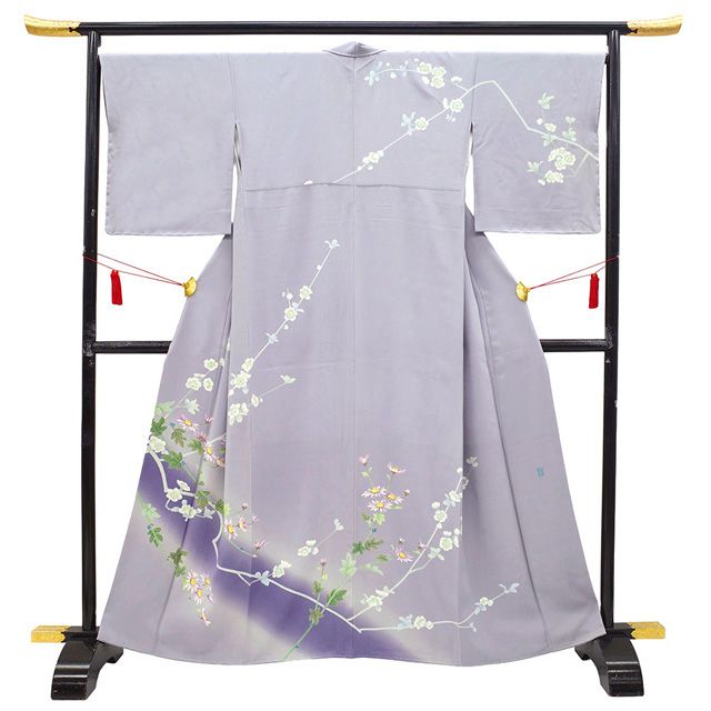 新古品】 訪問着 着物 未使用 フォーマル 正絹 袷 手描き友禅 作家物
