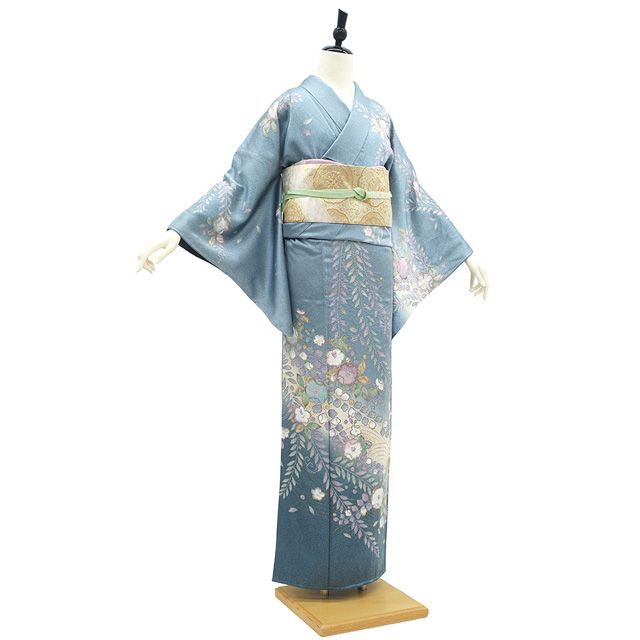 新古品】 訪問着 着物 未使用 フォーマル 正絹 袷 辻が花絞り 金彩加工