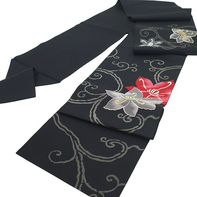 新古品】 名古屋帯 未使用 本場筑前博多織 正絹 八寸 博多織 博多帯