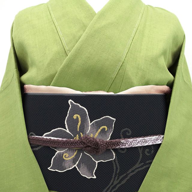 新古品】 名古屋帯 未使用 本場筑前博多織 正絹 八寸 博多織 博多帯