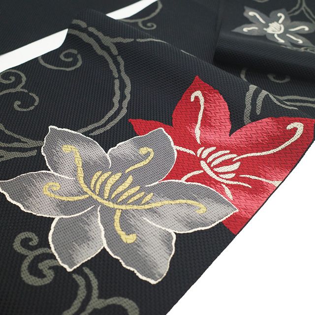 新古品】 名古屋帯 未使用 本場筑前博多織 正絹 八寸 博多織 博多帯