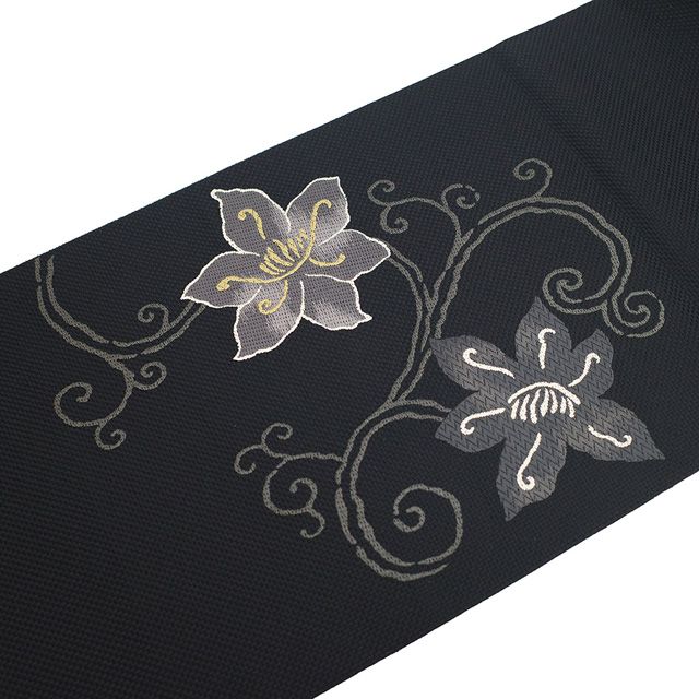 新古品】 名古屋帯 未使用 本場筑前博多織 正絹 八寸 博多織 博多帯