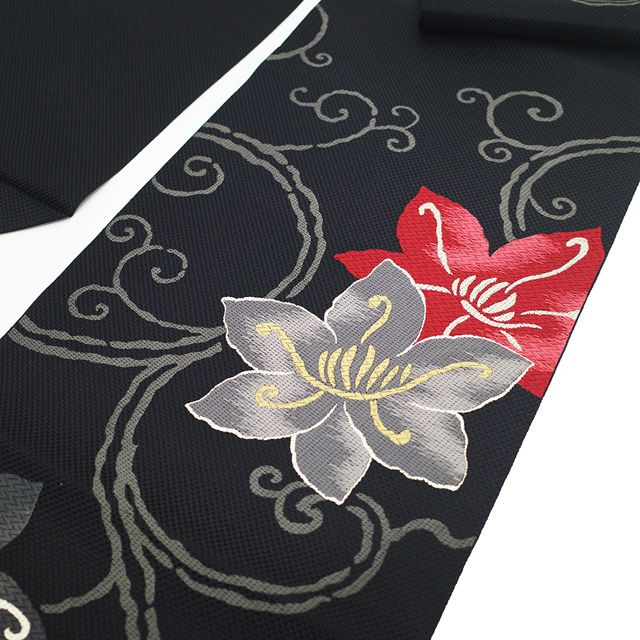 [とも] 本場筑前博多織　名古屋帯　正絹　唐草　緑　博多帯　カジュアル 新古品】 名古屋帯 未使用 本場筑前博多織 正絹 八寸 博多織 博多帯