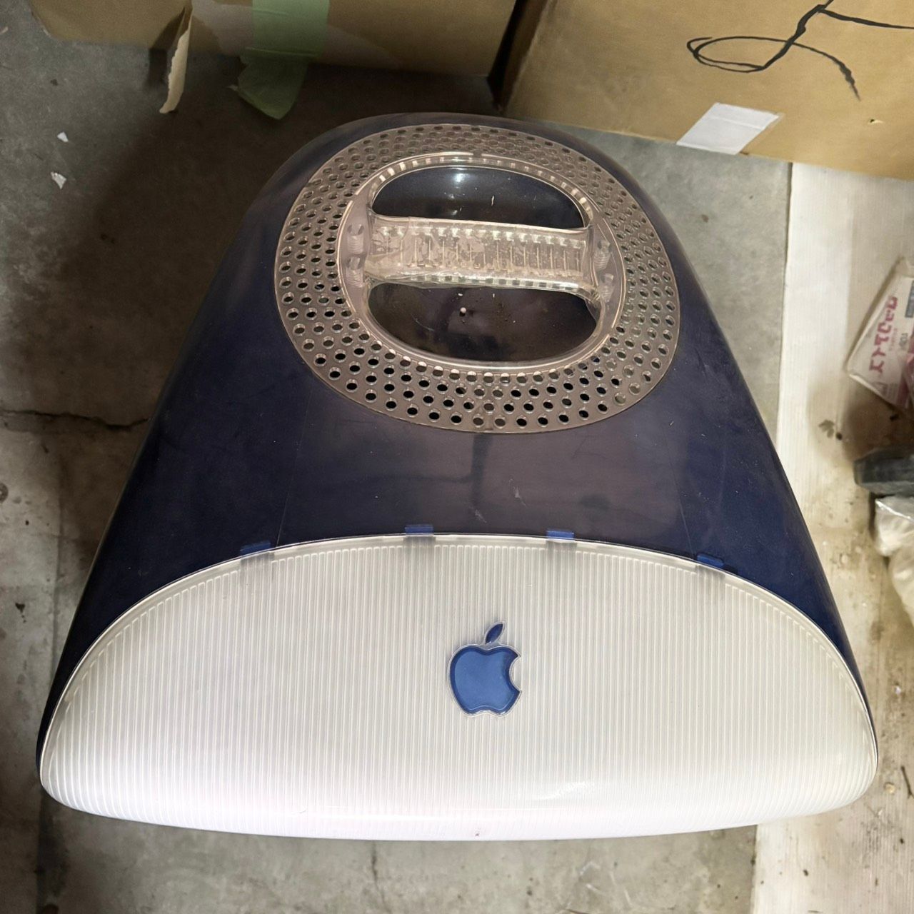 373 Apple iMac G3 ブルー 本体 元箱付き PowerPC 昭和レトロ