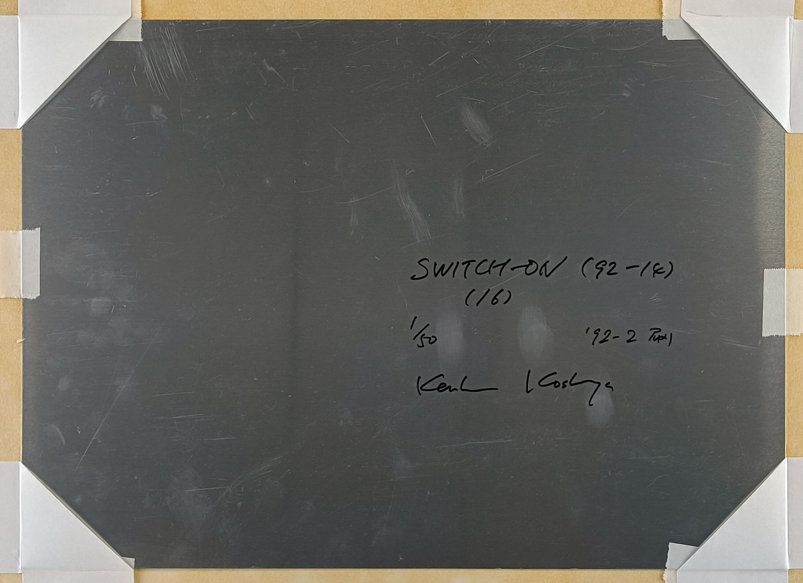 越谷賢一　「ON」　アルミ板シルクスクリーン版画　美術　芸術　絵画　油絵 越谷賢一 『SWITCH-ON』 アルミ板にシルクスクリーン - 北海道画廊