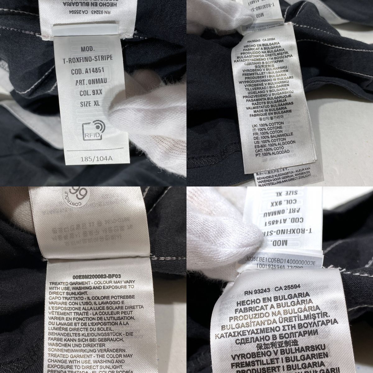 DIESEL ディーゼル Tシャツ カットソー T-Roxfino-Stripe XLサイズ