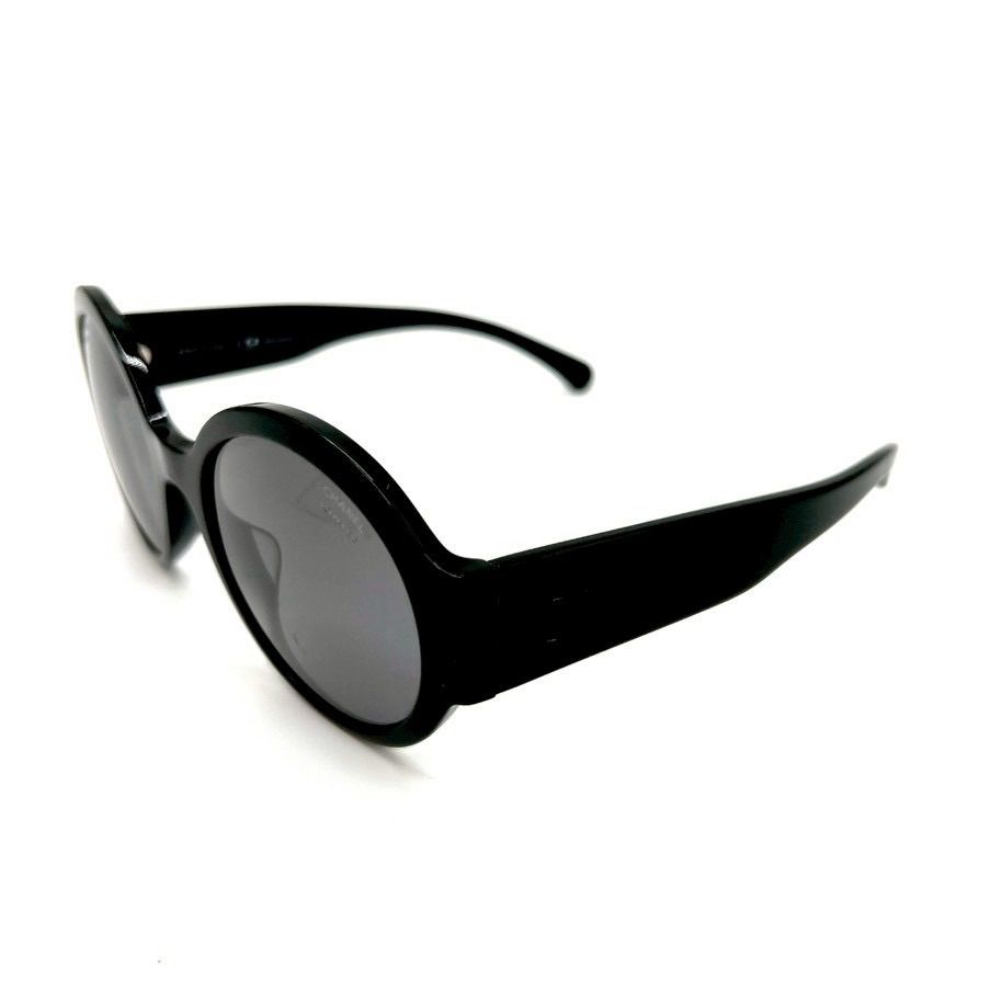 CHANEL サングラス 5410-A サイド ロゴ ブラック ラウンド 黒 CHANEL シャネル サングラス サイド ロゴ ブラック 5410A 54□21 140