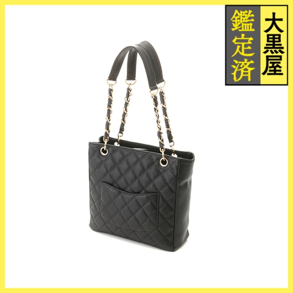 シャネル トートバッグ マトラッセ A50994 黒 キャビアスキン CHANEL 