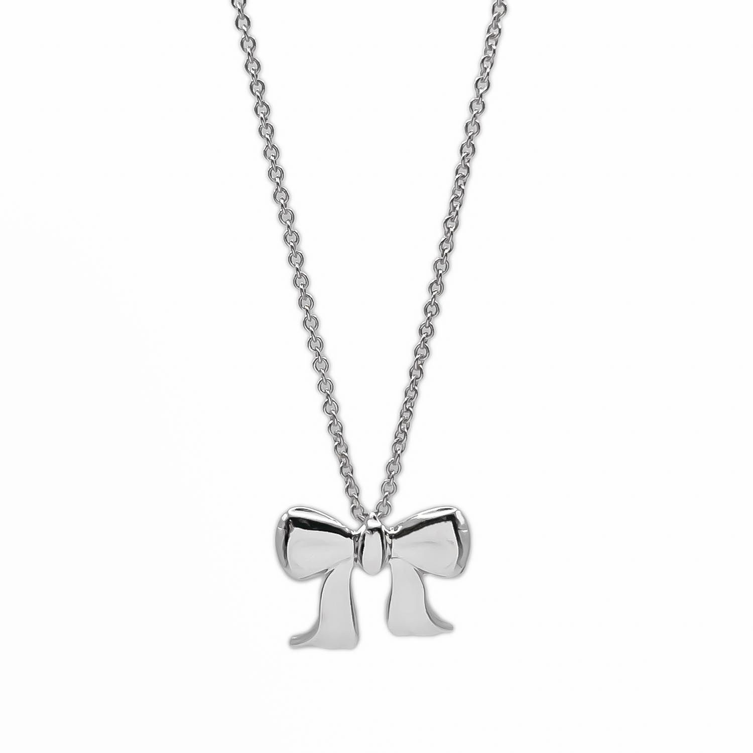 新品仕上 ティファニー SV925 リボン ネックレス Tiffany&Co. ティファニー リボン ネックレス SV925 ペンダント ボウ