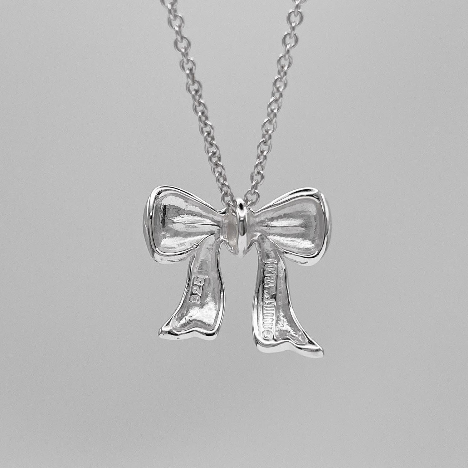 新品仕上 ティファニー SV925 リボン ネックレス TIFFANY&Co.（ティファニー） ネックレス リボン シルバー925/K18