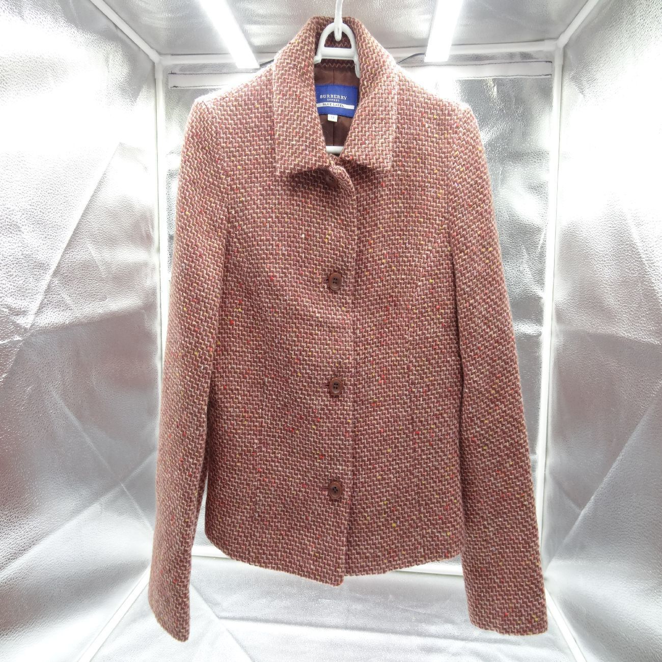 BURBERRY BLUELABEL セットアップ ツイード レッド 38 ウール Mサイズ