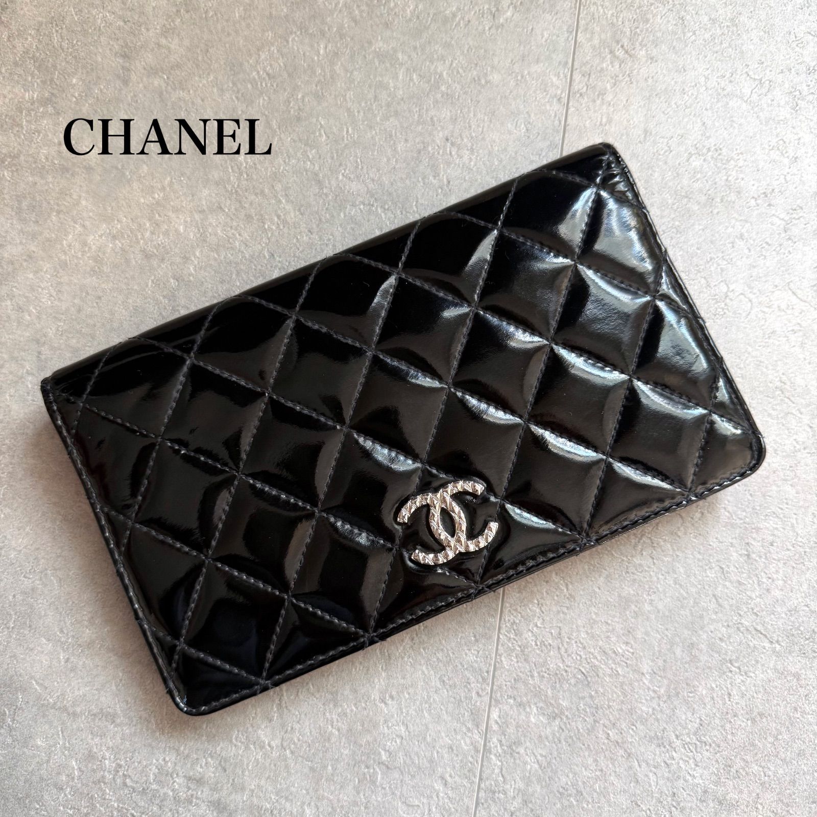 CHANEL シャネル ブリリアント 二つ折り長財布 ココマーク マトラッセ