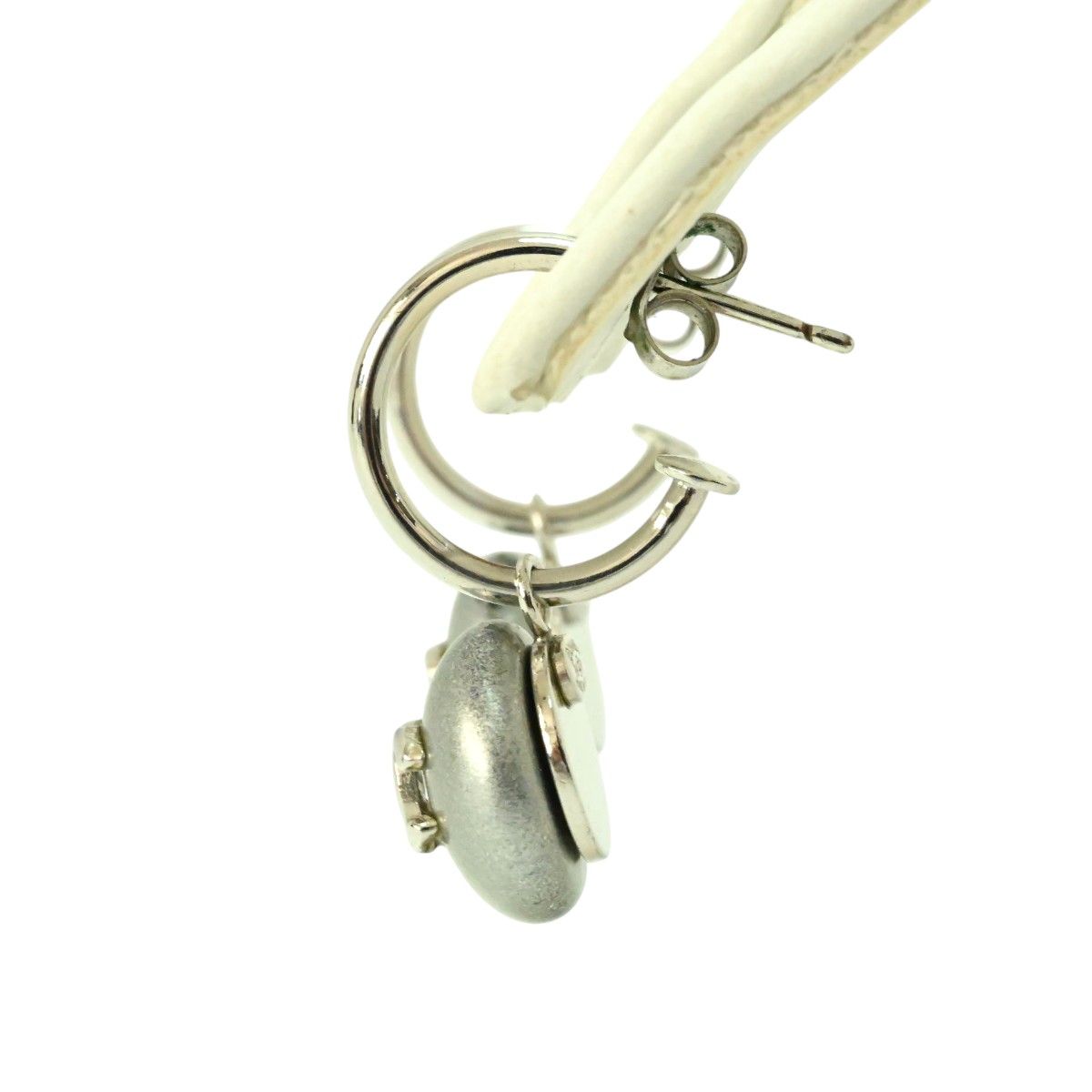 CHANEL シャネル ココマーク スイング フープピアス 99P シルバー