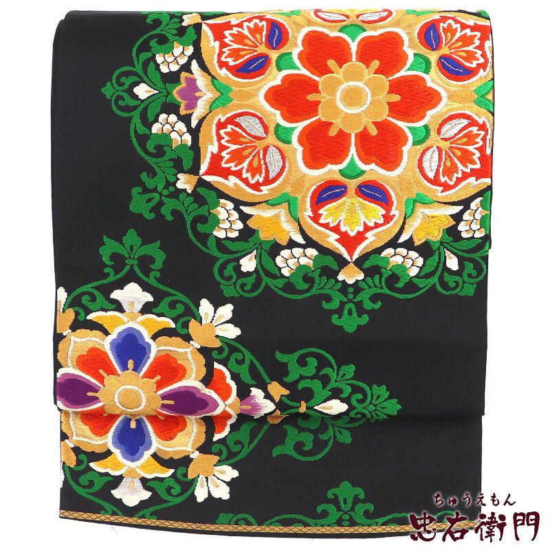 華やかな柄の六通袋帯　しなやかでオススメ　礼装〜セミフォーマル　正絹 華やかな柄の六通袋帯 しなやかでオススメ 礼装〜セミフォーマル迄 正絹