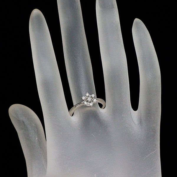 田崎真珠 K14WG ダイヤモンド リング 0.13ct - メルカリ
