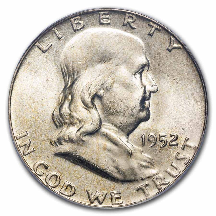 1948-1963 フランクリン ハーフ ダラー MS-64 PCGS (ランダム、FBL