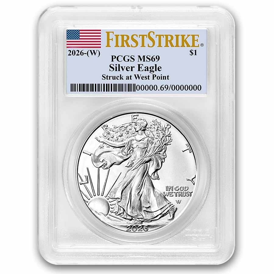 vintage usa製 スターリング silver イーグル 2026-(W) アメリカン シルバー イーグル MS-69 PCGS (ファースト