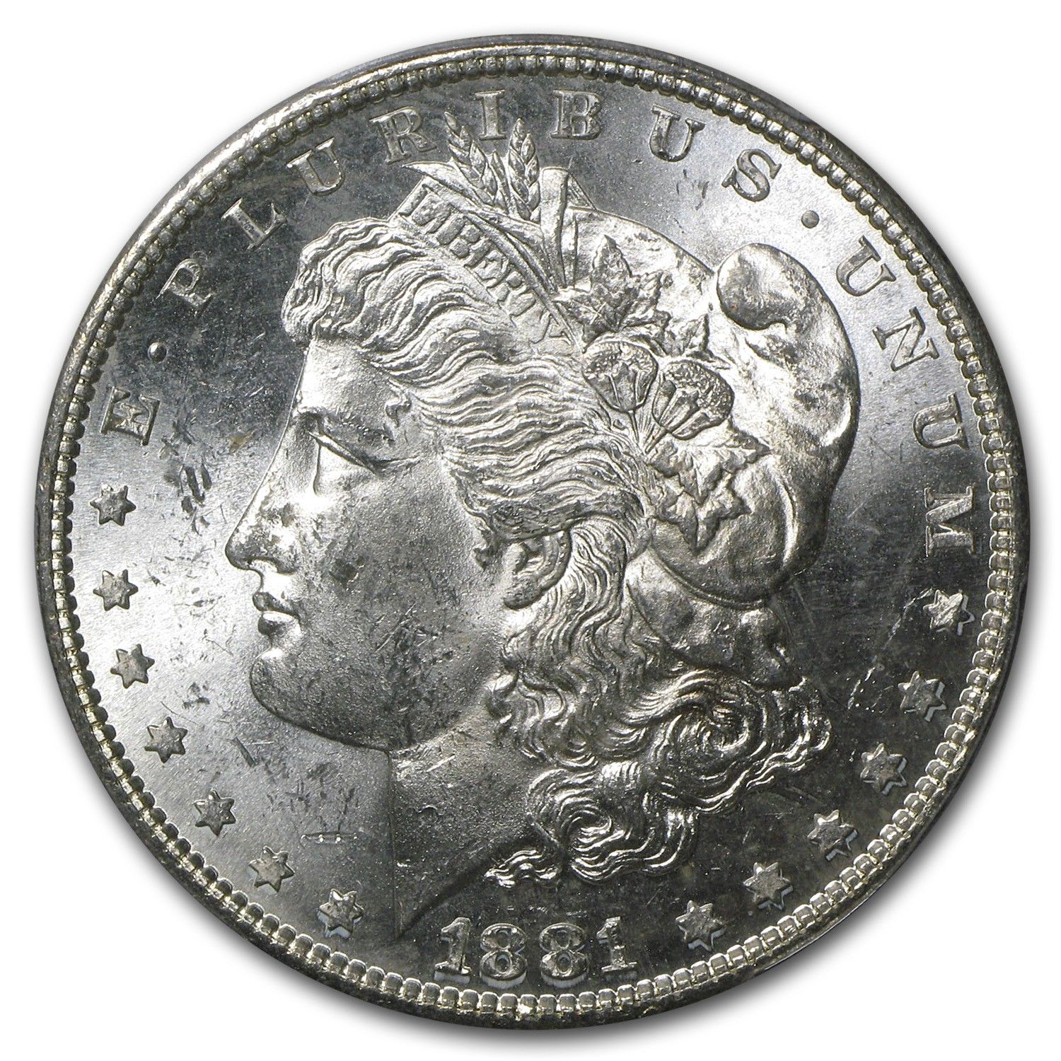 1881 モルガン・ダラー 銀貨　　出品番号⑧ 1881-S モルガン・ダラー MS-63 PCGS - メルカリ