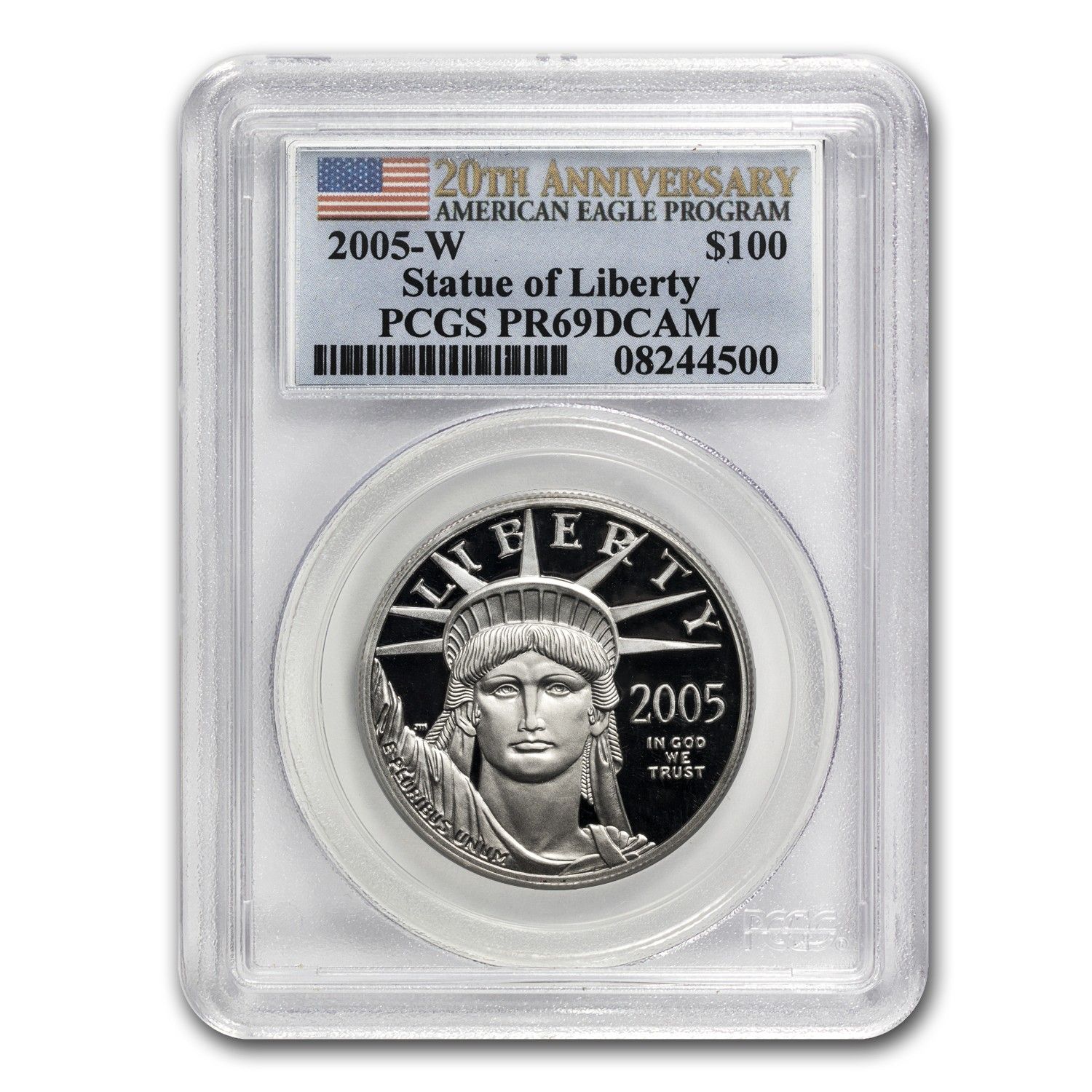 2005-W 1オンス プルーフ アメリカン プラチナ イーグル PR-69 PCGS