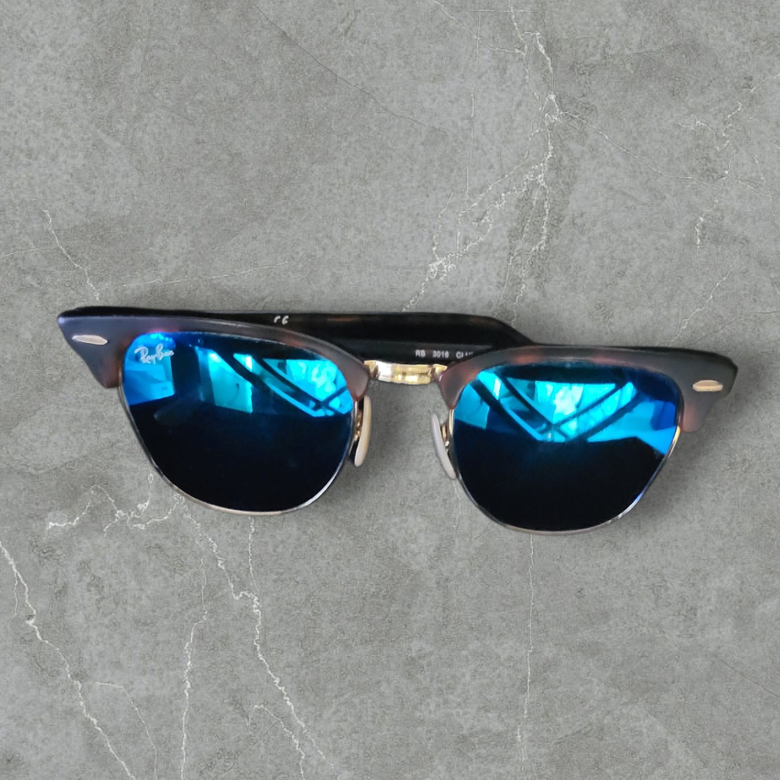 レイバン Ray-Ban クラブマスター RB3016 ブルーミラーレンズ