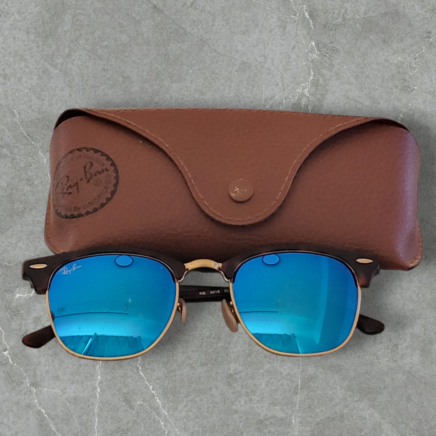 レイバン Ray-Ban クラブマスター RB3016 ブルーミラーレンズ