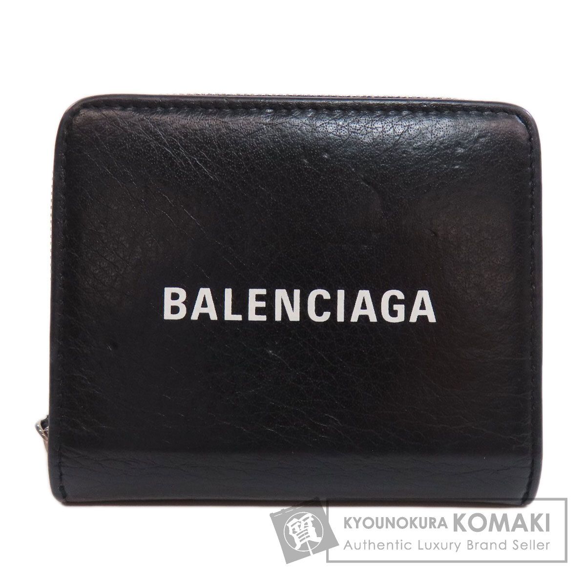BALENCIAGA 折り財布 エブリデイ レザー 二つ折り財布 ミニウォレット