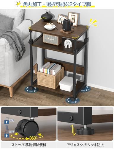 DAIWIN pcラック 昇降式 幅35×奥行60×高さ67?95cm パソコンワゴン