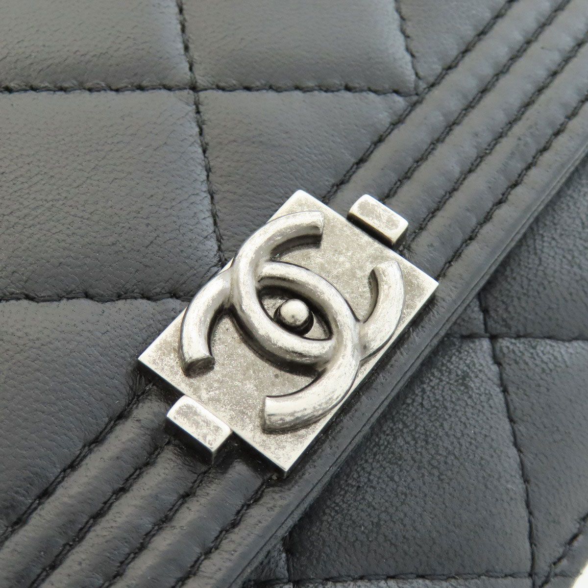 CHANEL シャネル チェーンウォレット ボーイシャネル シルバー金具 長 