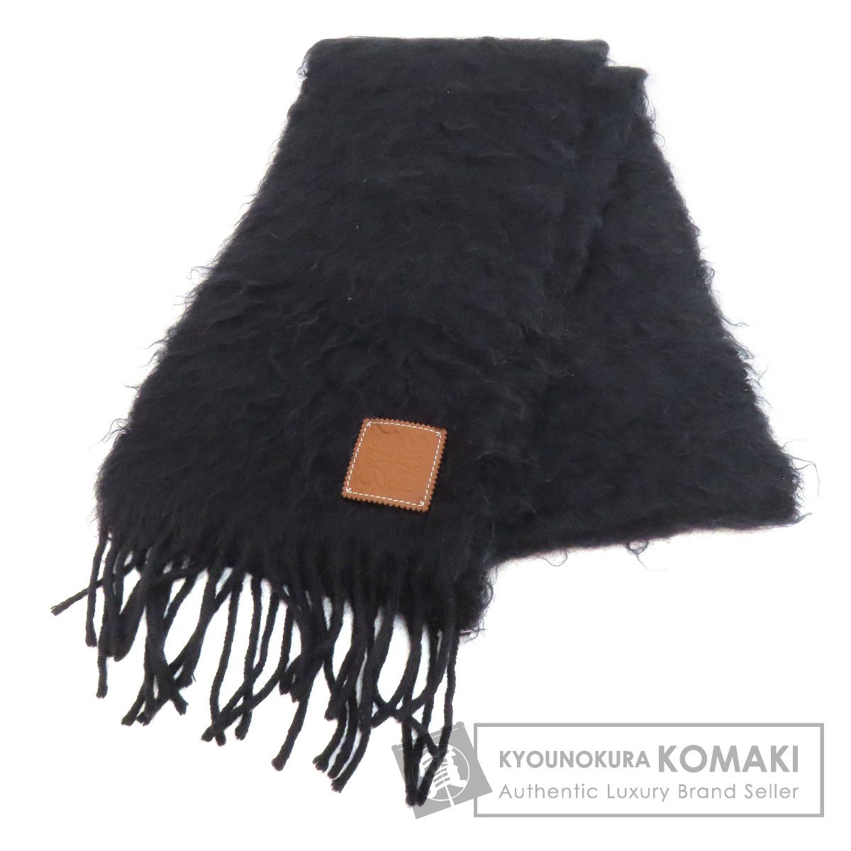 LOEWE ロエベ アナグラム マフラー モヘヤ ウール レディース [中古
