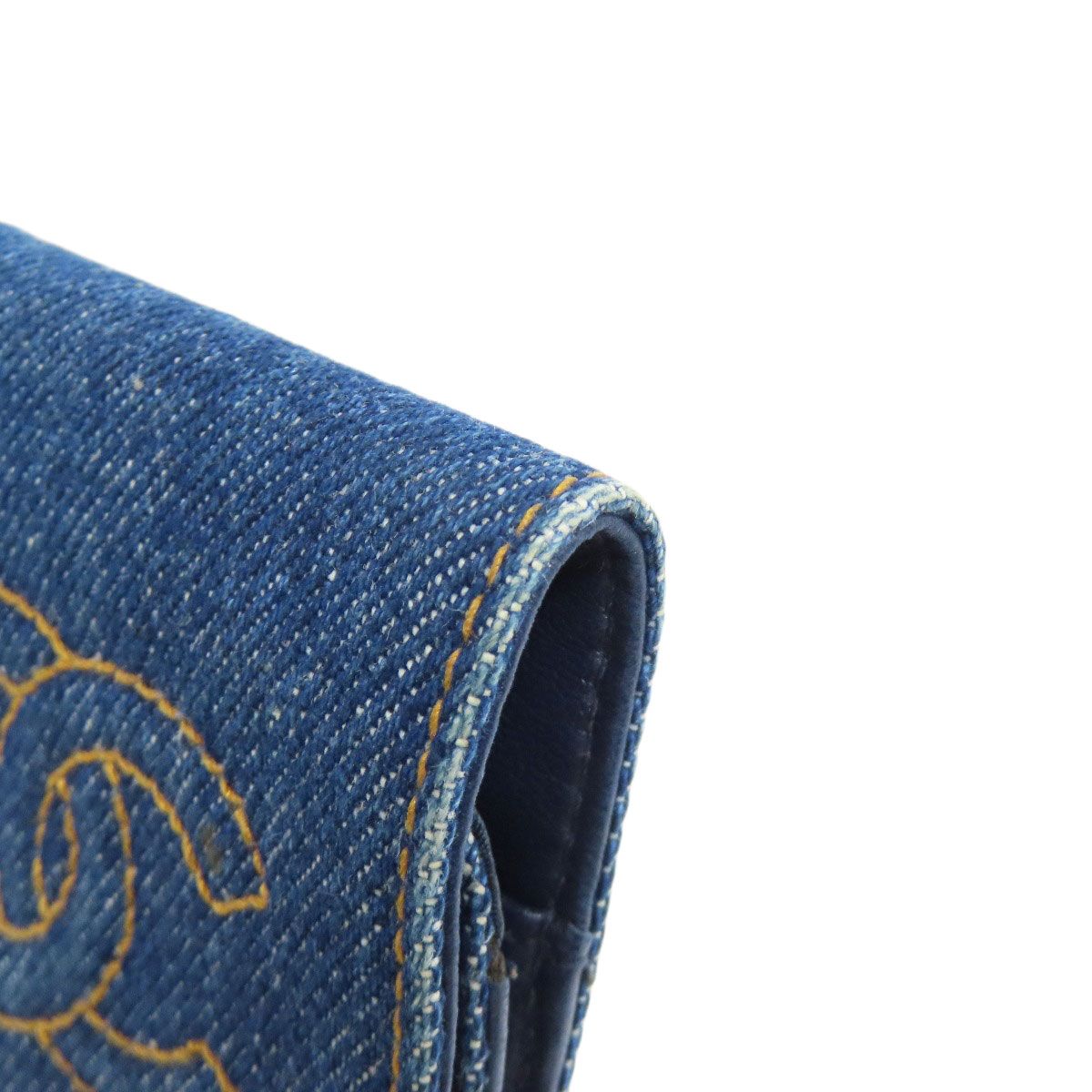 CHANEL シャネル ココマーク メガネケース デニム レディース [中古