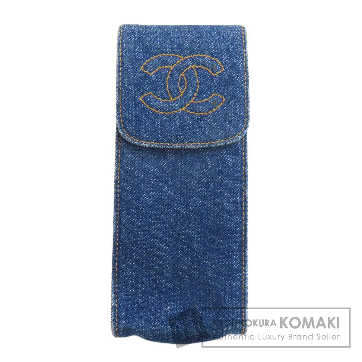 CHANEL シャネル ココマーク メガネケース デニム レディース [中古