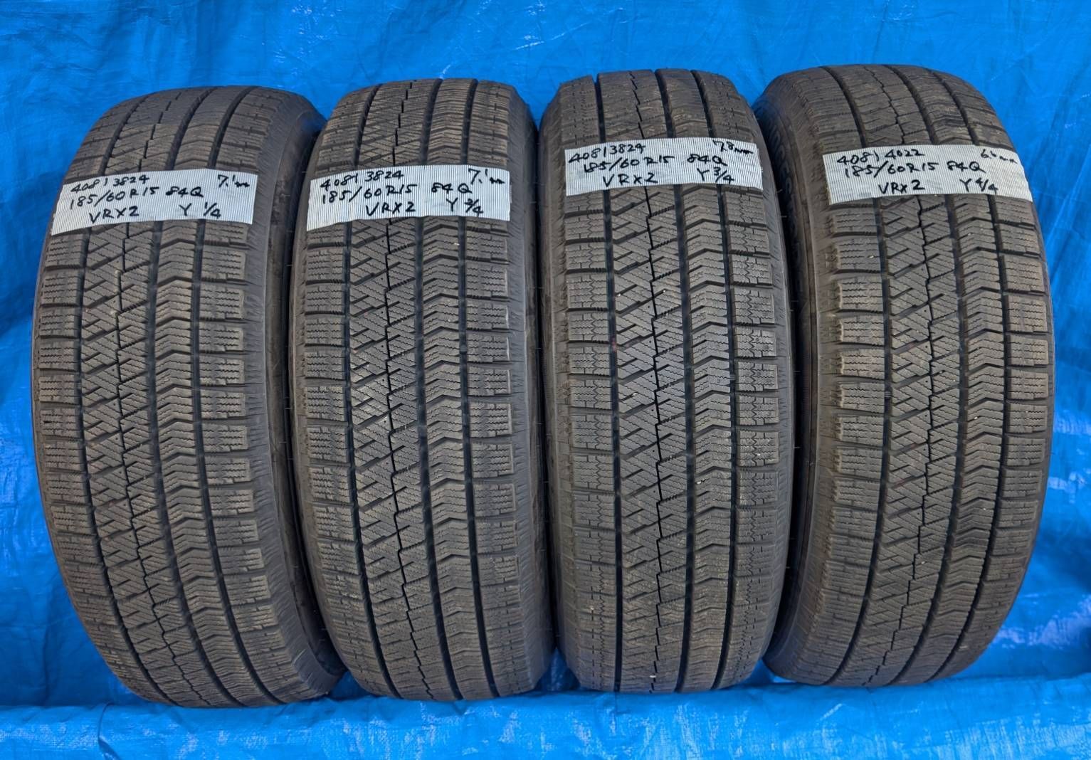 4081-2) 185/60R15 84Q BLIZZAK VRX2 2022～24年製 4本セット【北海道