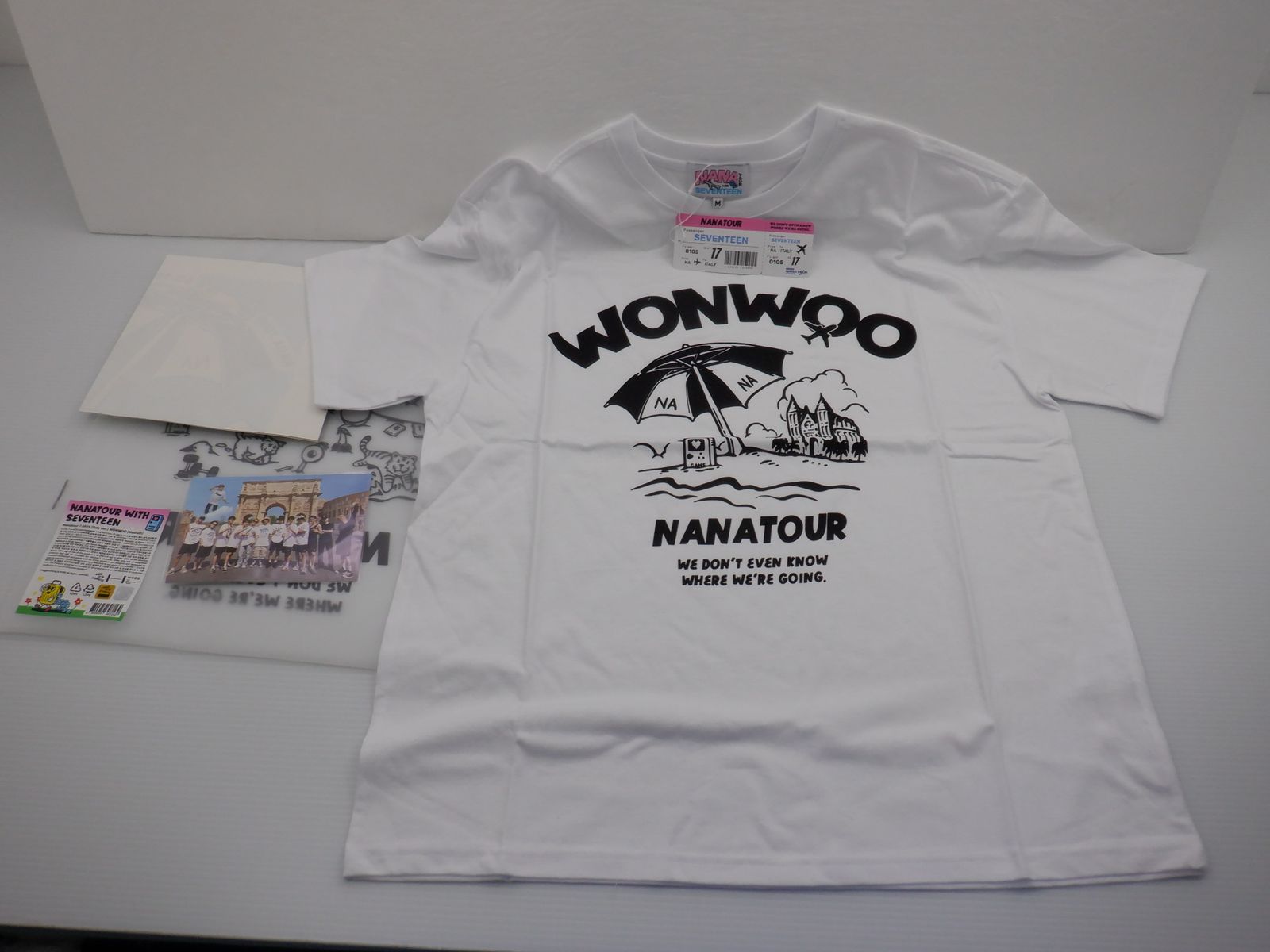 seventeen セブチ　ウォヌ　ナナツアー　tシャツ SEVENTEEN WONWOO Tシャツ NANATOUR T-Shirt Italy ver. Mサイズ