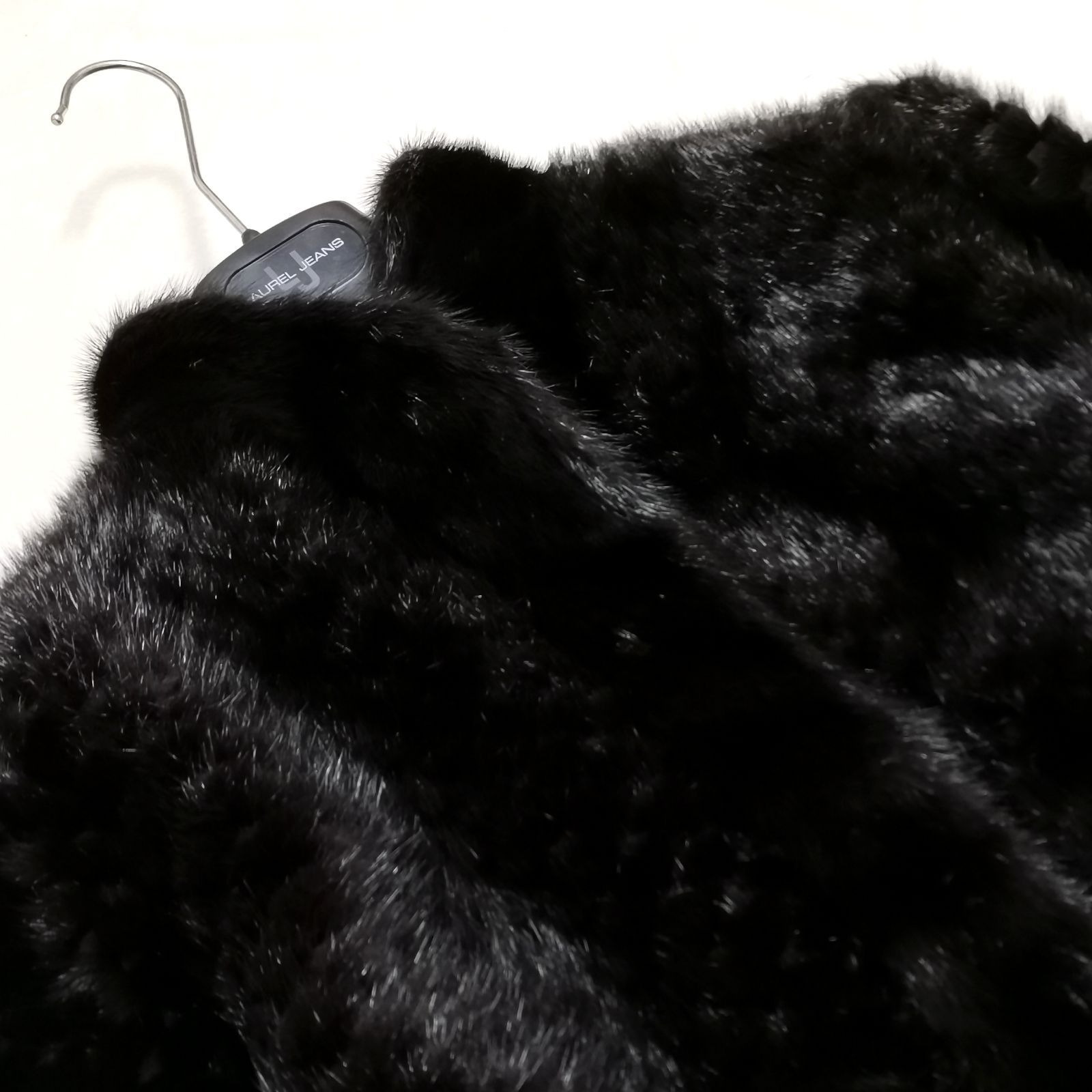 ミンクのコート ELEGANCE L fur ミンク 毛皮 コート ショートコート ブラック ネーム