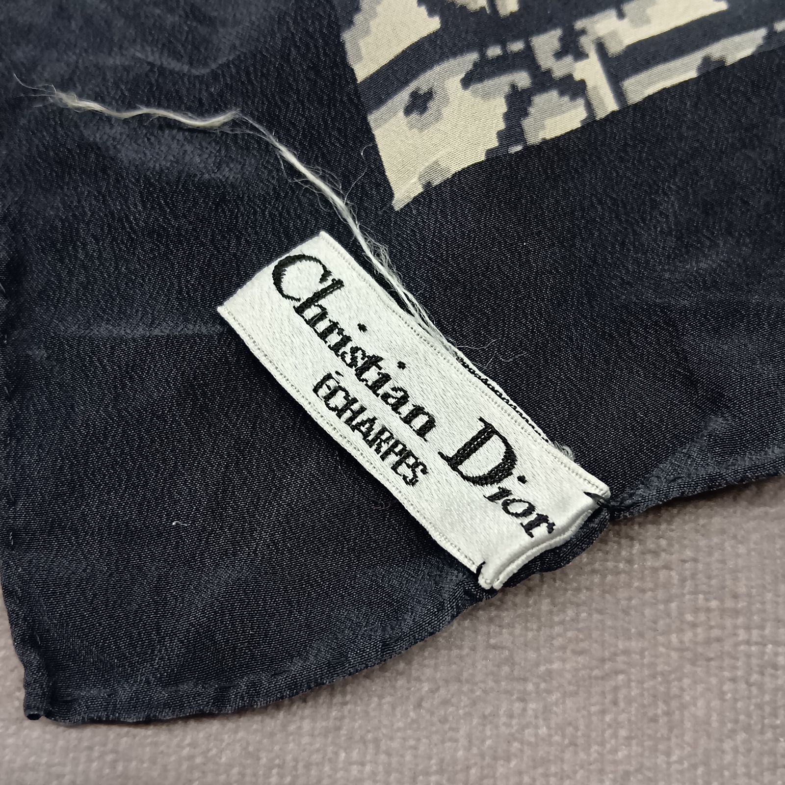 Christian Dior クリスチャンディオール スカーフ トロッター ブラック