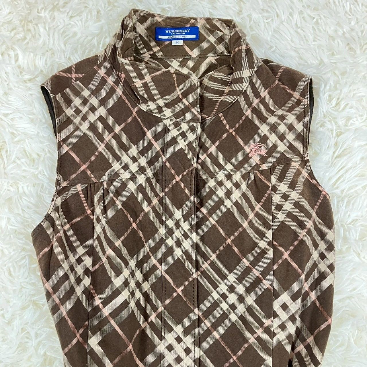 バーバリーブルーレーベル ノースリーブワンピース 2way ノバチェック