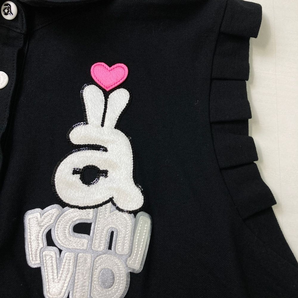 サイズ：36 ARCHIVIO アルチビオ ノースリーブポロシャツ ブラック系