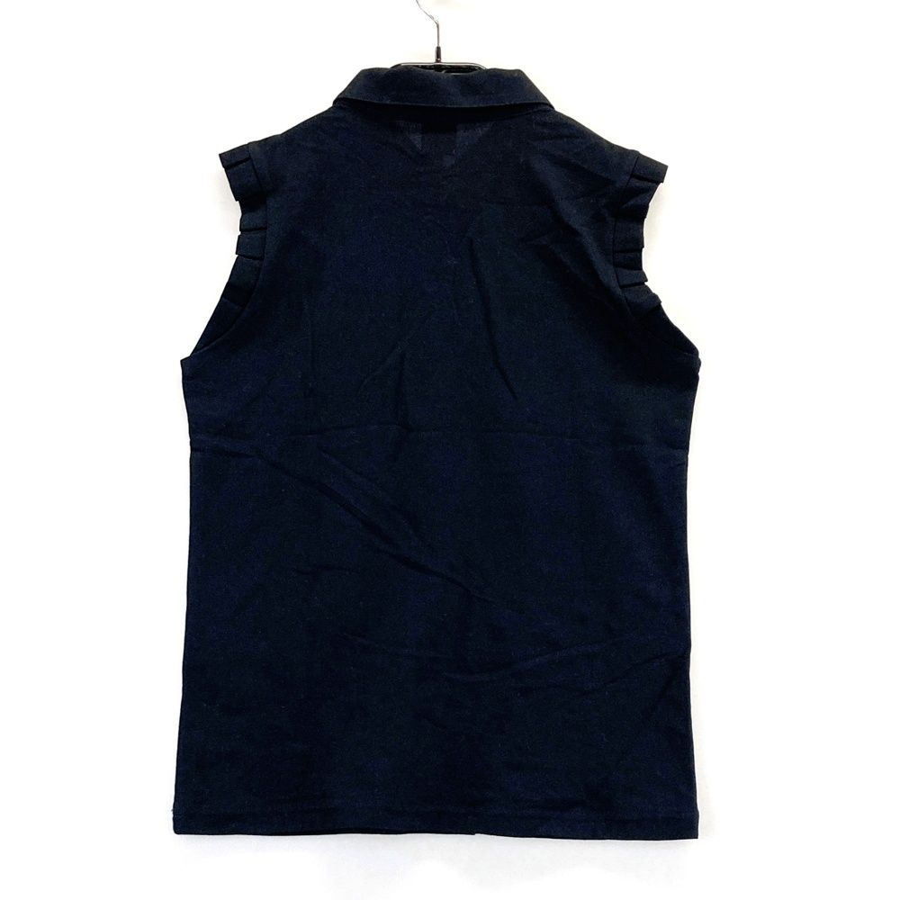 サイズ：36 ARCHIVIO アルチビオ ノースリーブポロシャツ ブラック系