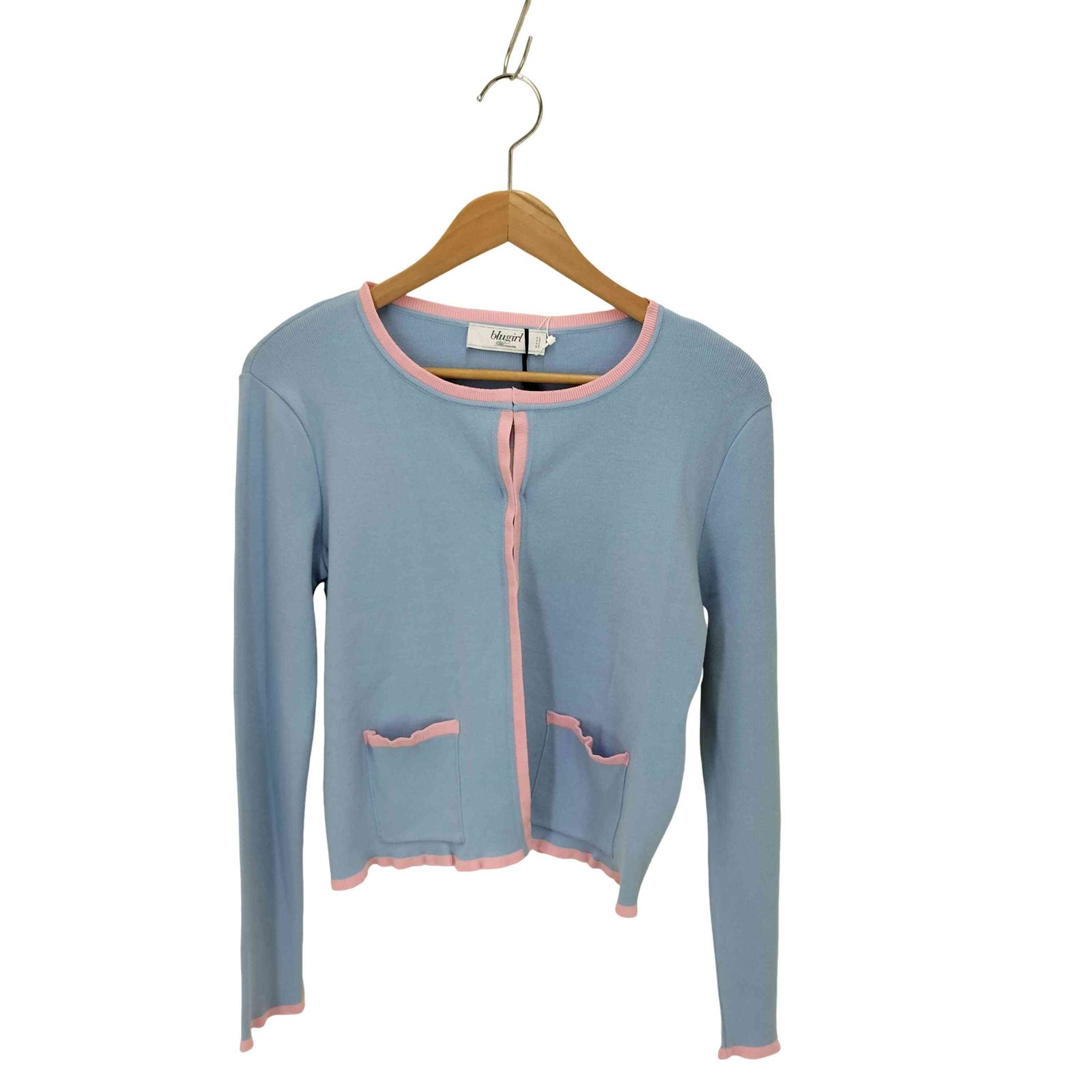 ブルーガール Blugirl イタリア製 バイカラーカーディガン レディース