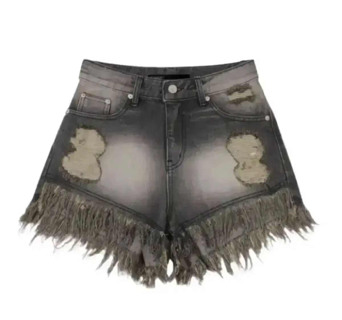 BOHEMSEO ボヘミアンソウル ダメージ ウォッシュ ショーツ グレー S