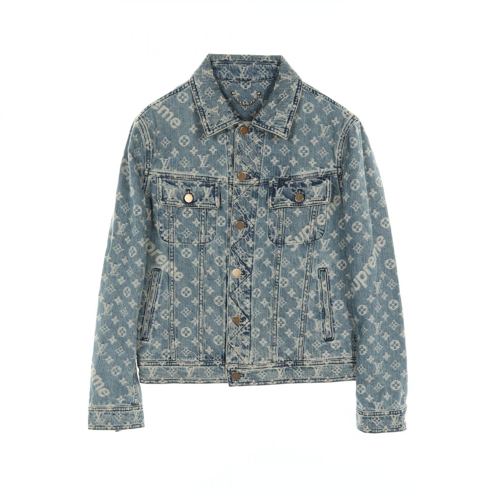 ルイ・ヴィトン LOUIS VUITTON デニムジャケット × Supreme モノグラム 