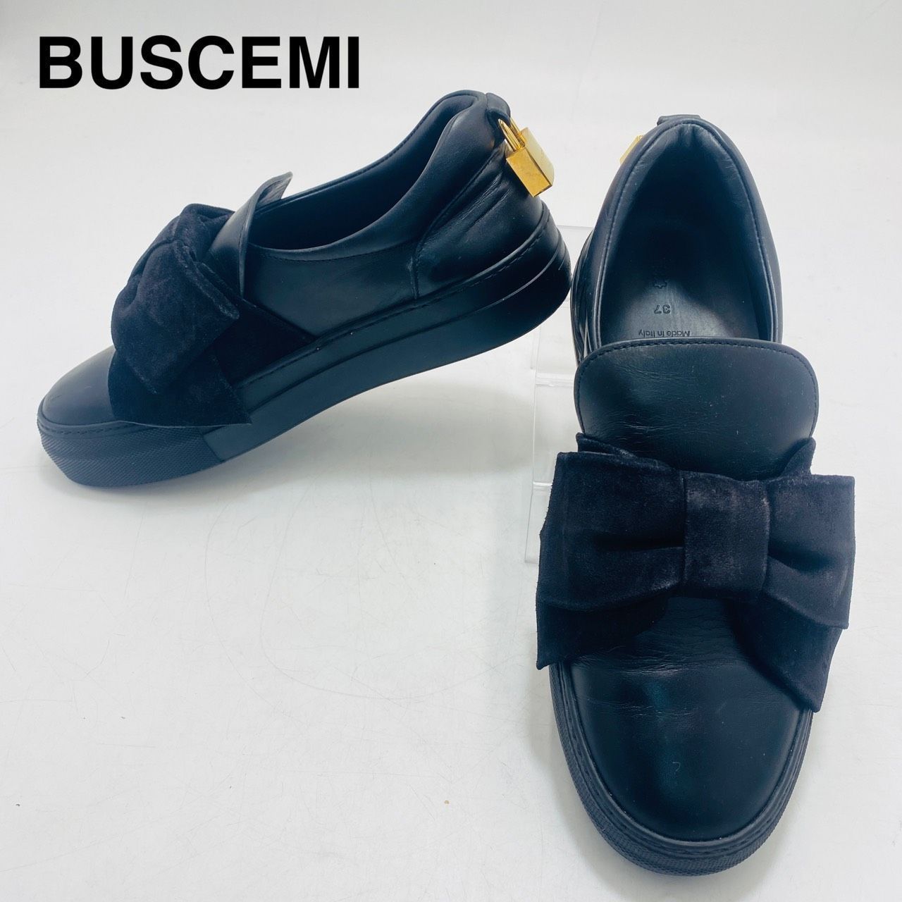 希少 ブシェミ BUSCEMI VIVIEN ヴィヴィアン リボン スリッポン 厚底 