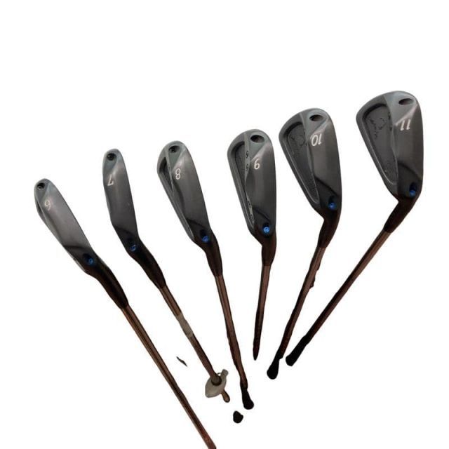 中古】 キャスコ Dolphin Iron DI-122 ブラック 6S アイアンセット IR