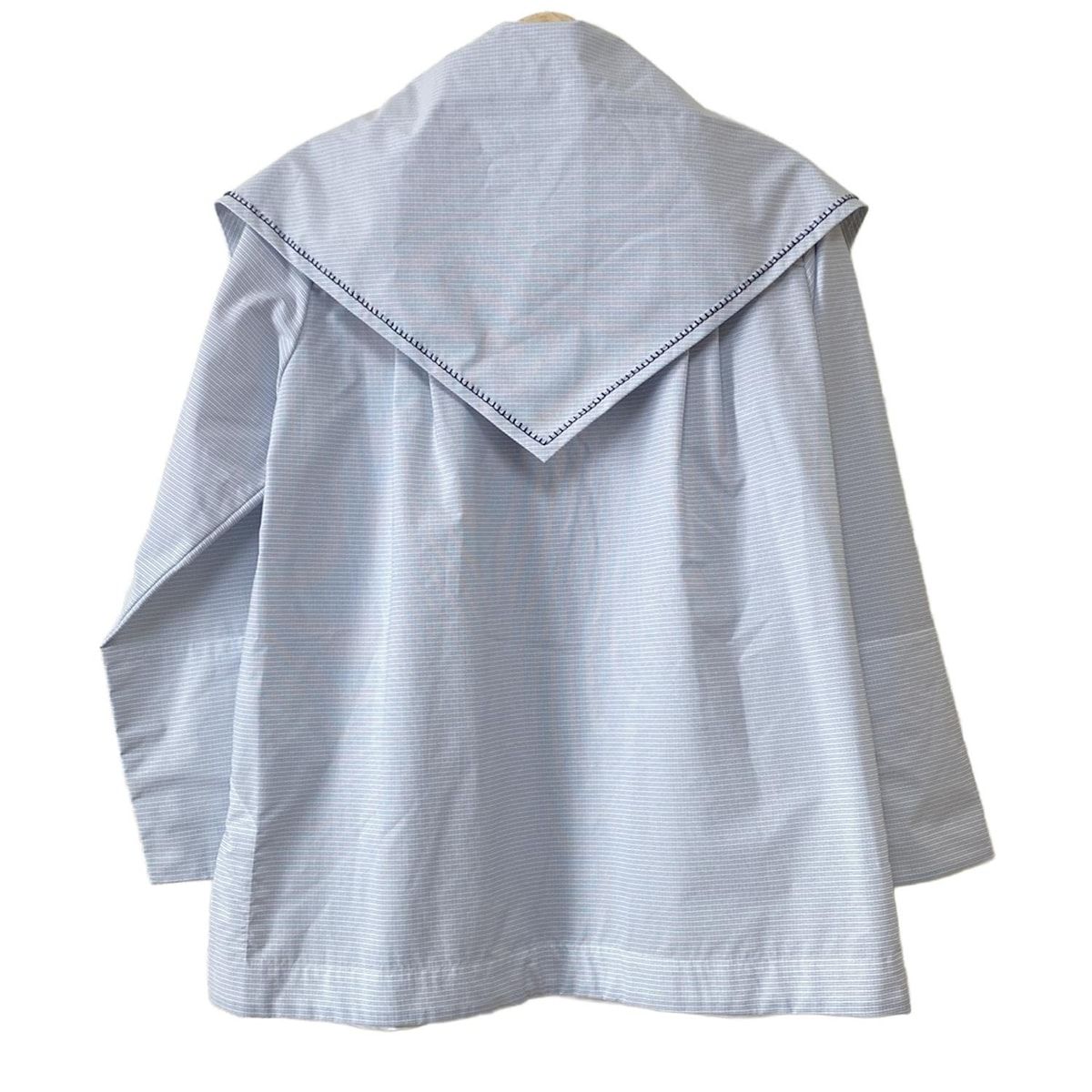 yori(ヨリ) 長袖シャツブラウス サイズ36 S レディース - 白×ブルー